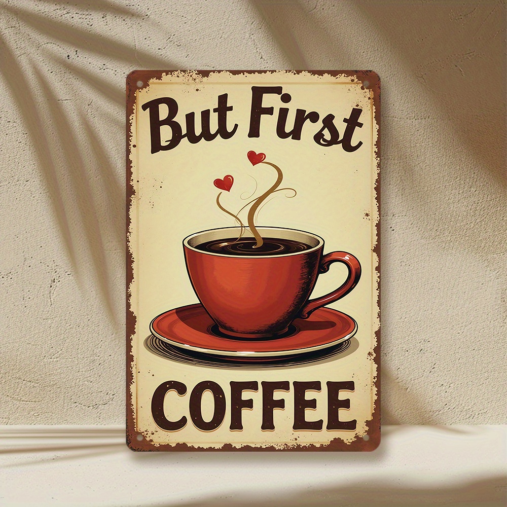 Home Bar And Coffee - Plaque en métal vintage « Mais
