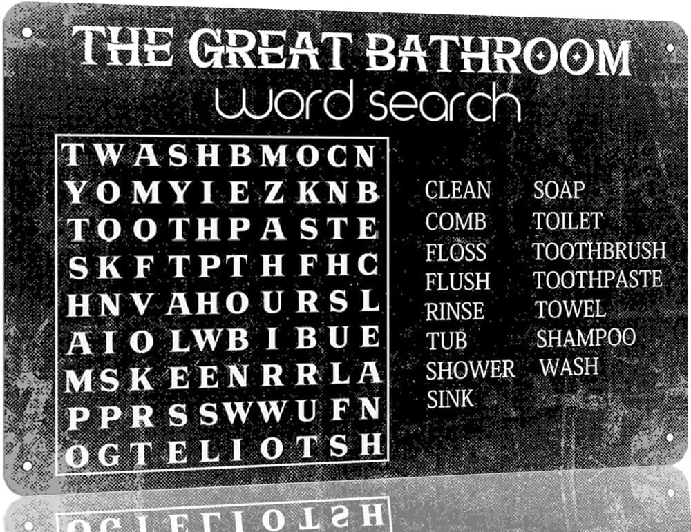 Home Bar Word - Panneau Métallique « La Grande Recherche