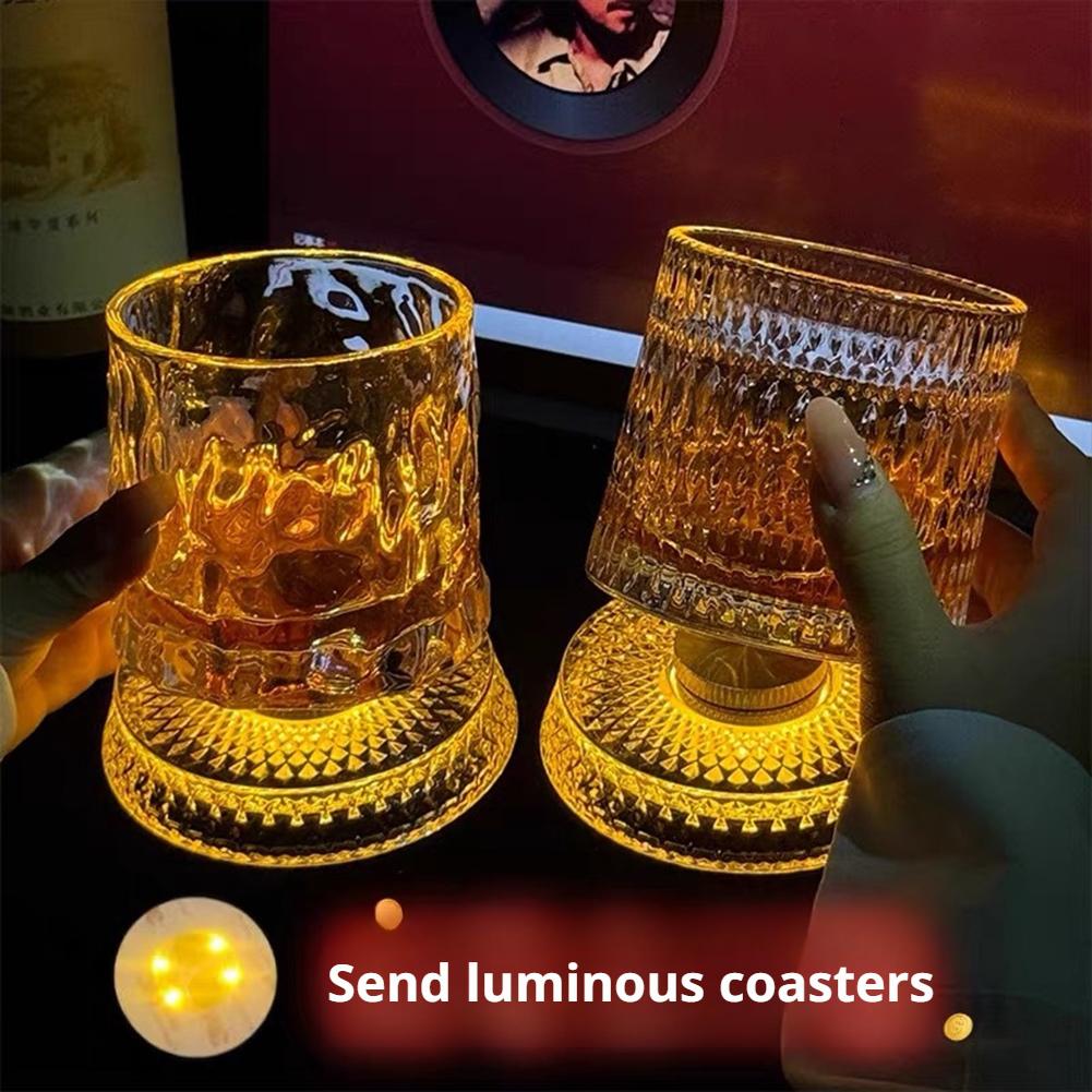 Highball Glass Set - Verres à whisky rotatifs avec base