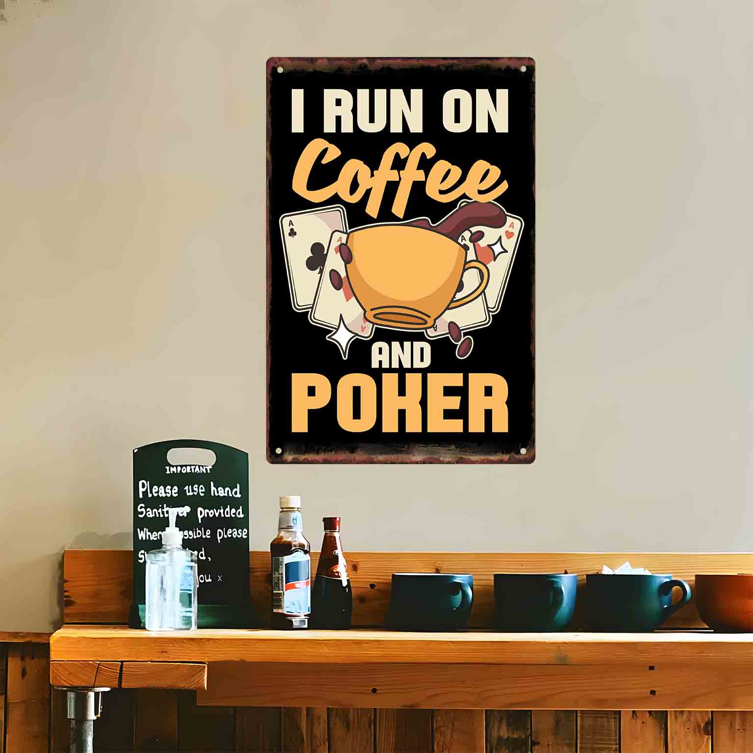 Panneau mural en métal 2D plat - Home Bar And Coffee avis et prix