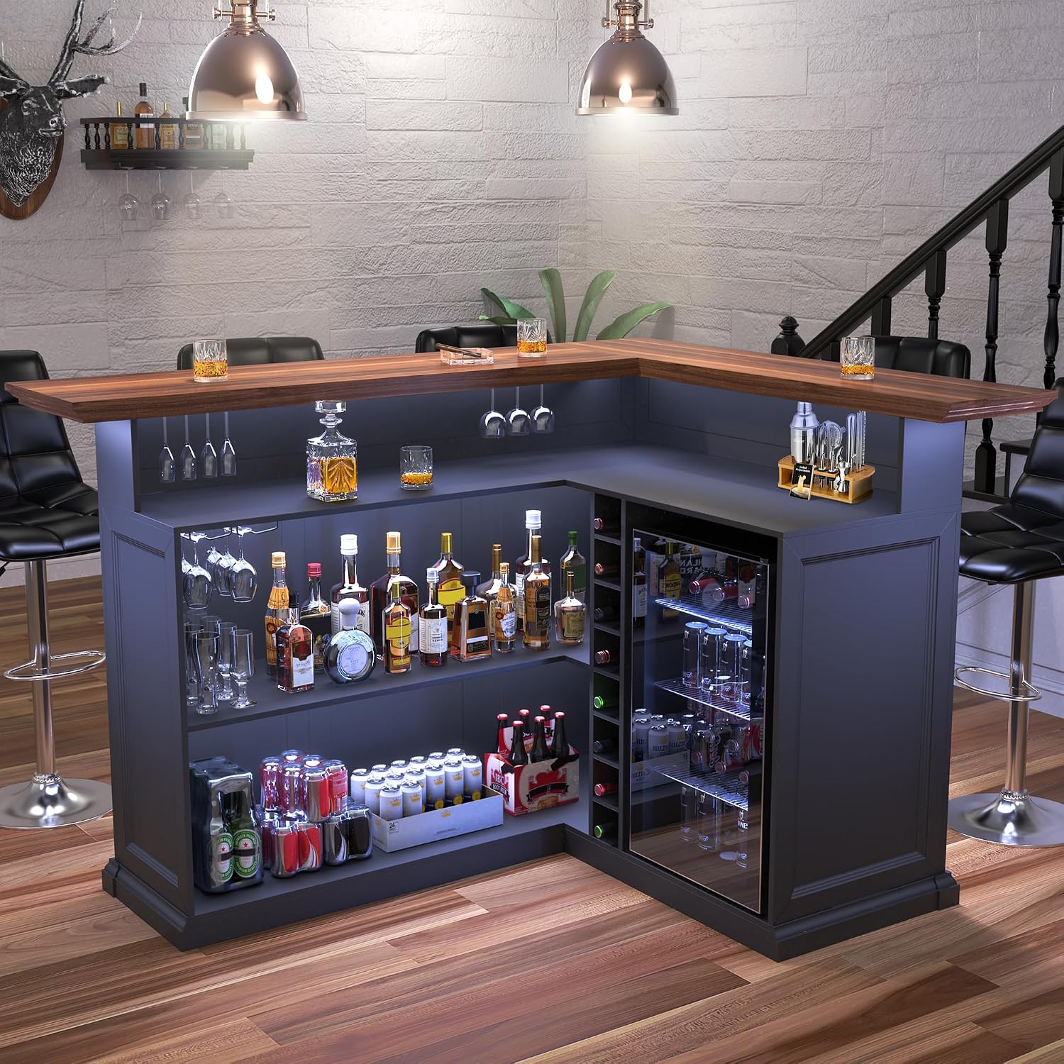 Meuble bar en L pour la maison - Home Bar And Cabinet avis et prix