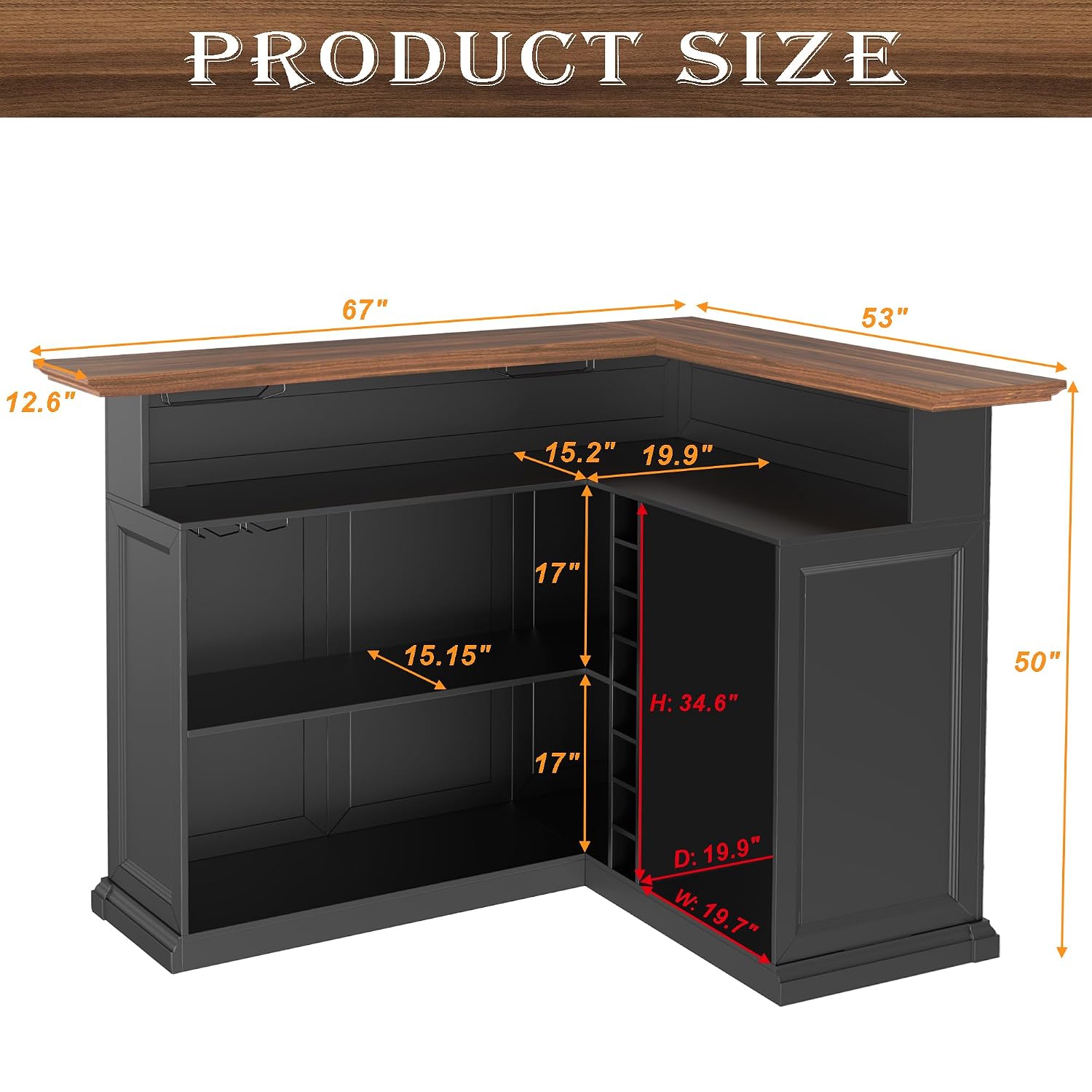 Meuble bar en L pour la maison - Home Bar And Cabinet avis et prix