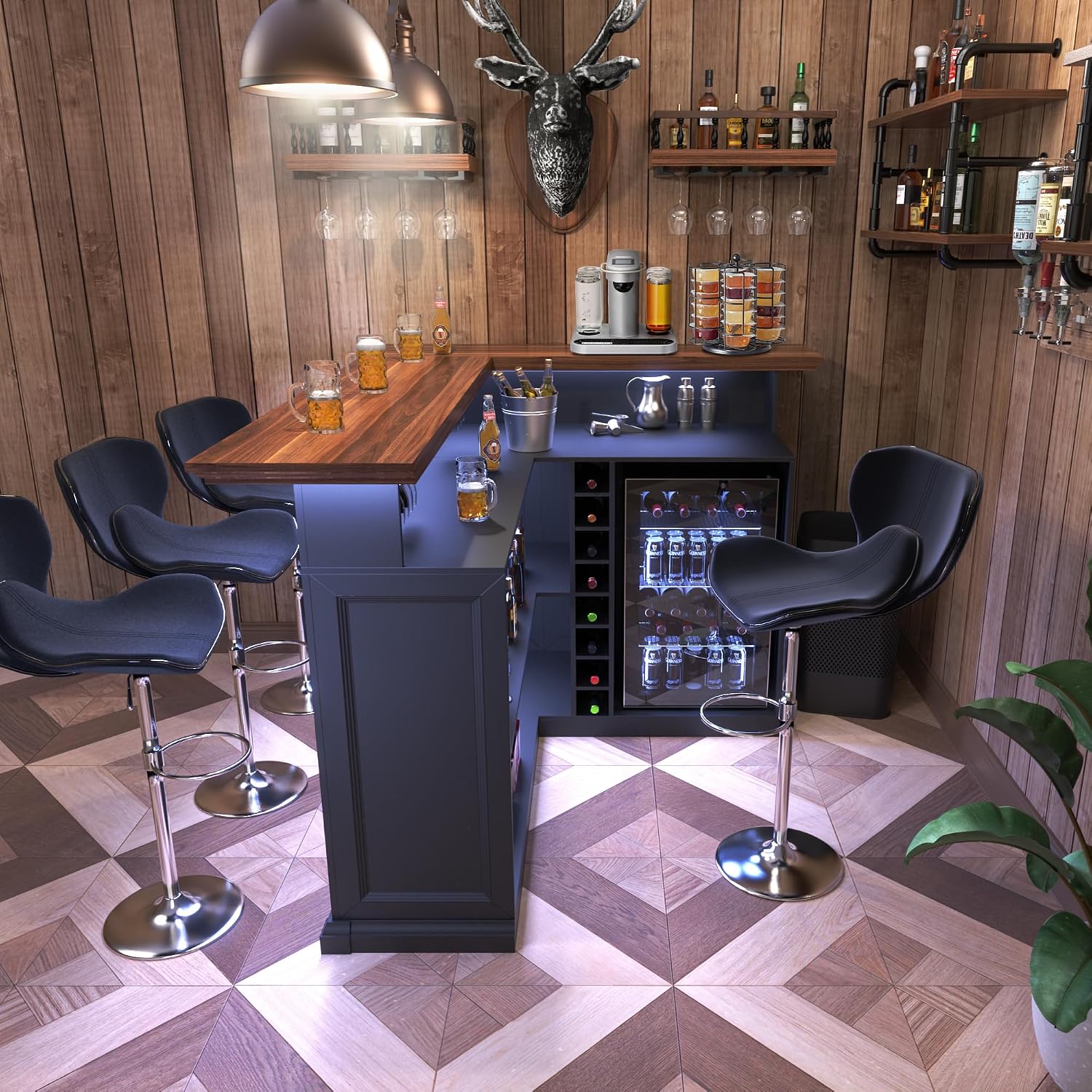 Meuble bar en L pour la maison - Home Bar And Cabinet avis et prix